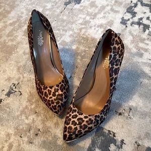 Leopard heels, size 8